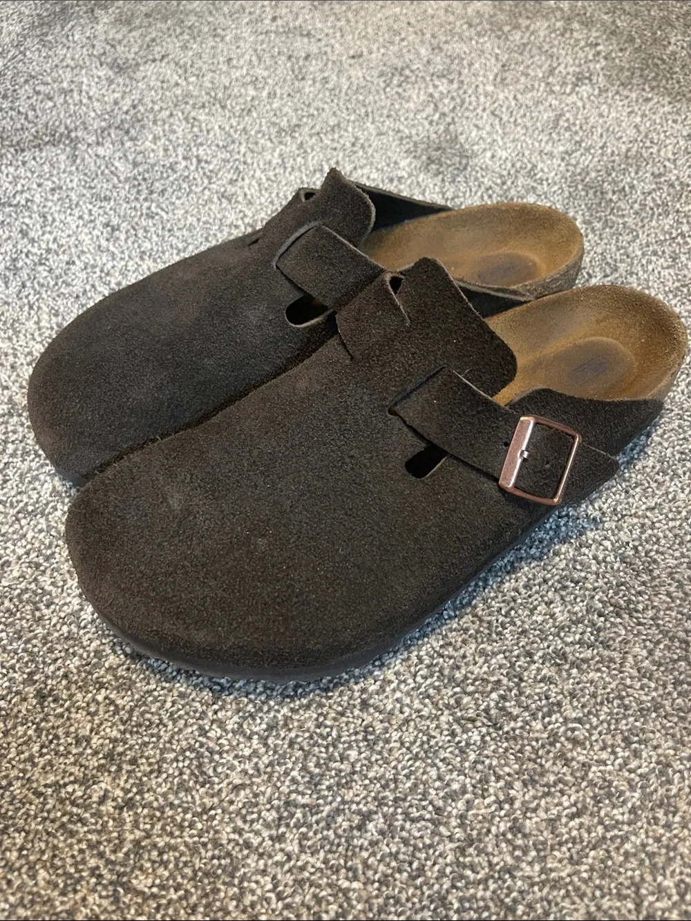 Birkenstock Boston suede clogs